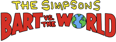 The Simpsons Bart vs the World logo for NES